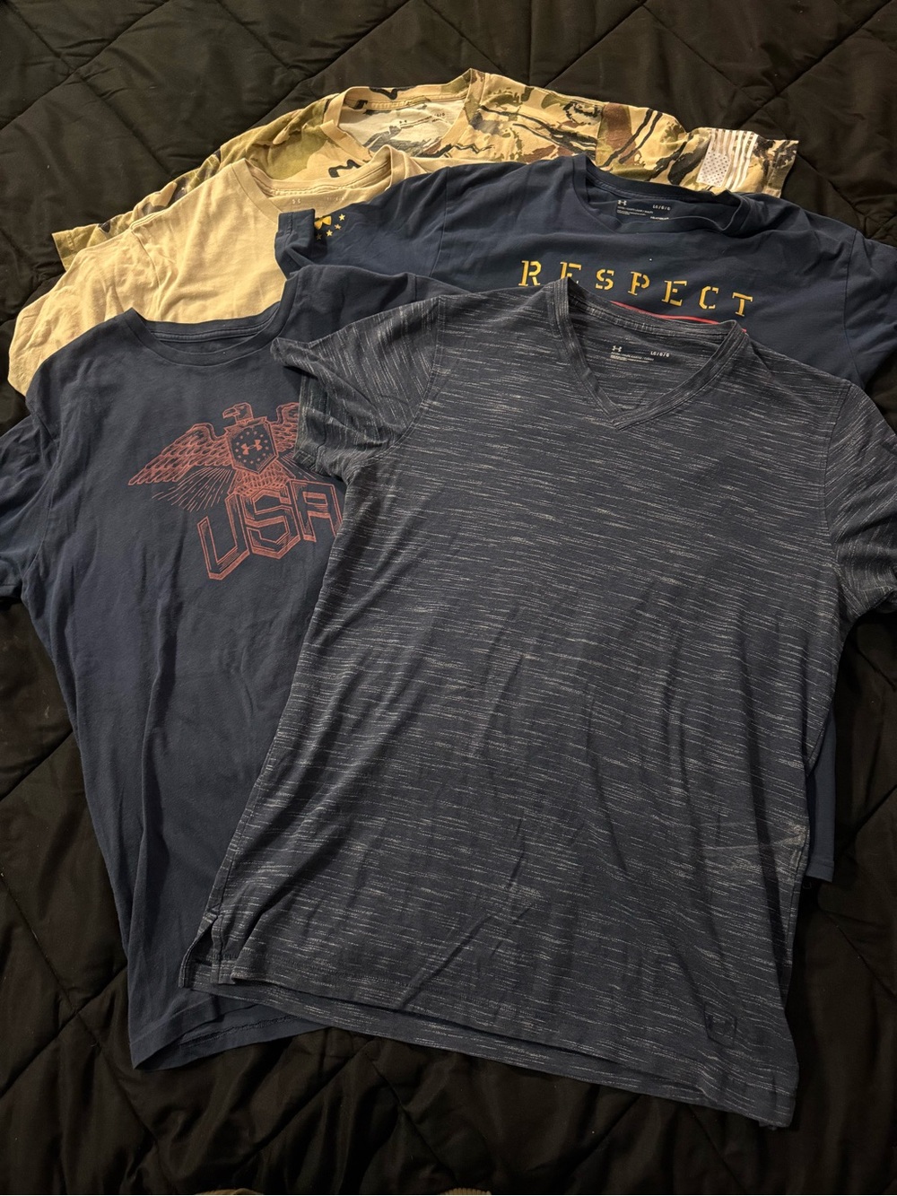 {UNDER ARMOUR} Men’s Lot of 5 Size Large T-Shirt Bundle